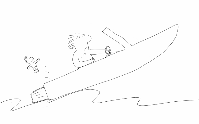 #4 (hard bounce on speed boat)